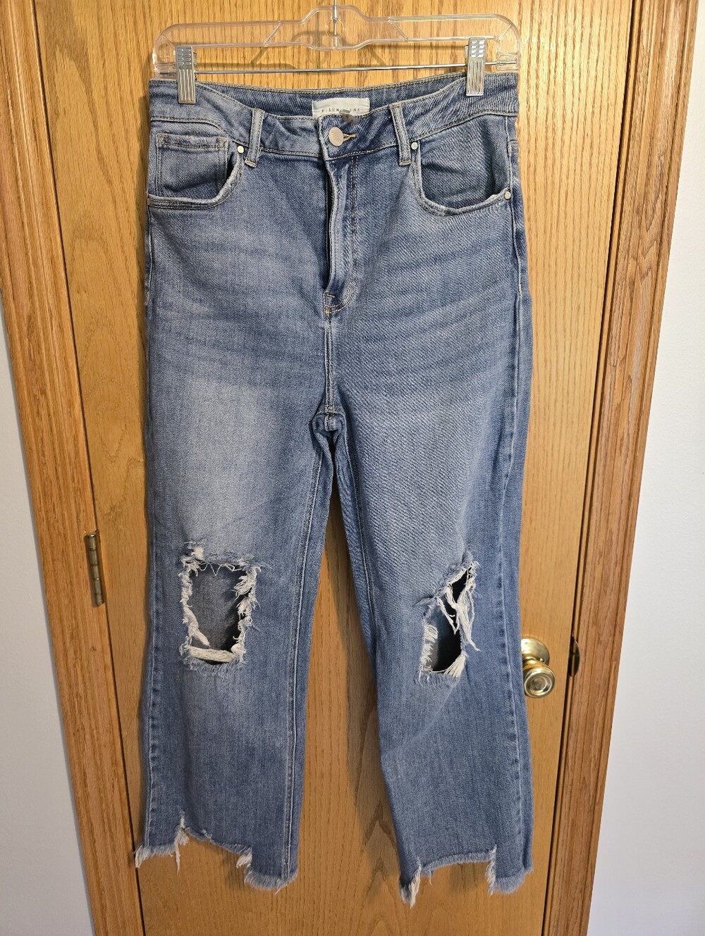 Risen Women’s Distressed High-Rise Blue Jeans